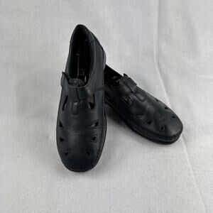 SAS Roamer Women's 9 Tripad Navy Blue Leather Slip On Comfort Shoes Near Mint